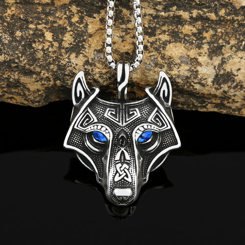 Celtic Viking Wolf Head Stainless Steel Pendant – Titanium Steel Men’s Necklace, Bestseller